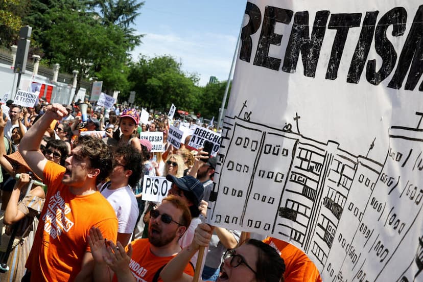 Thousands protest rising housing costs in Spain's capital